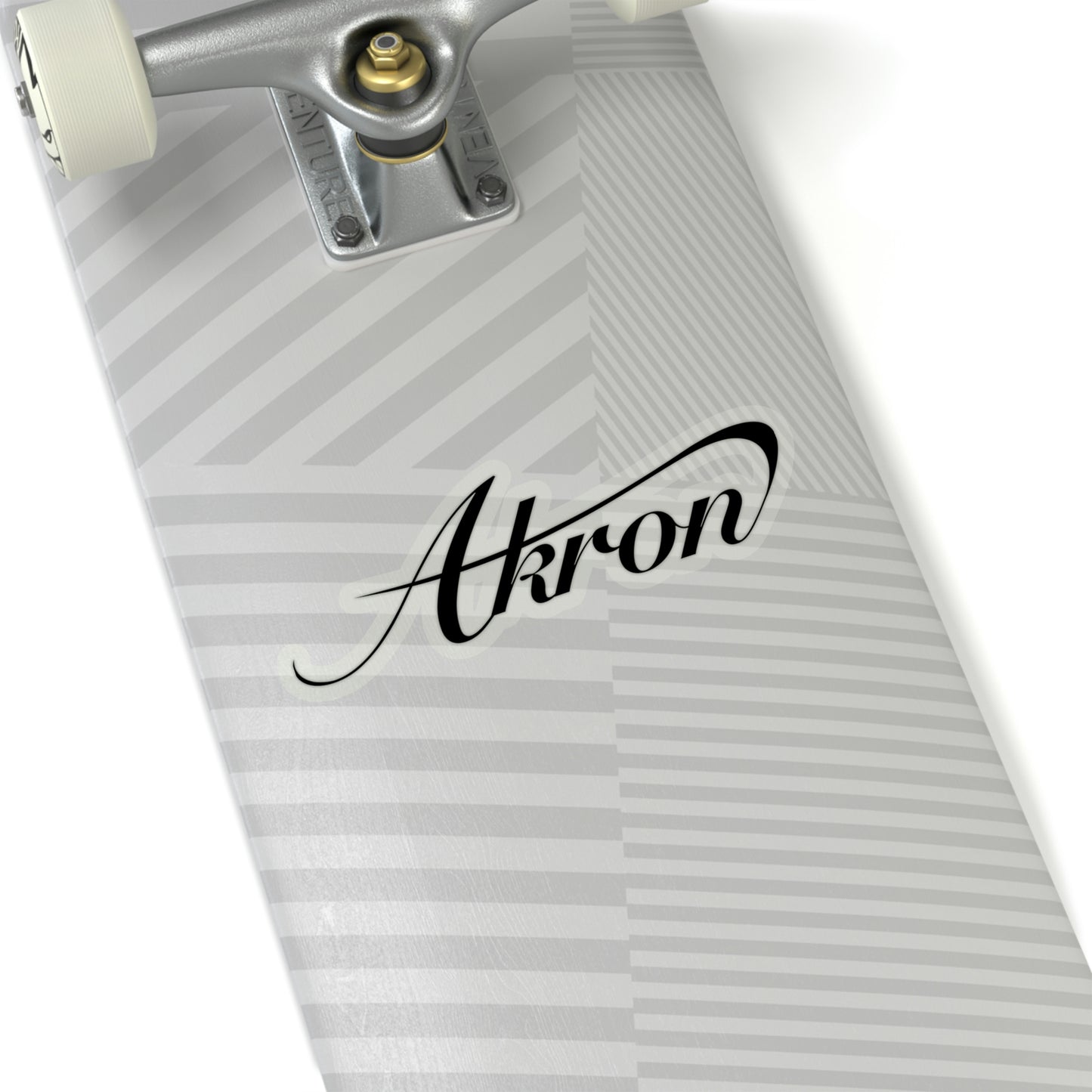 Akron Script Kiss-Cut Stickers