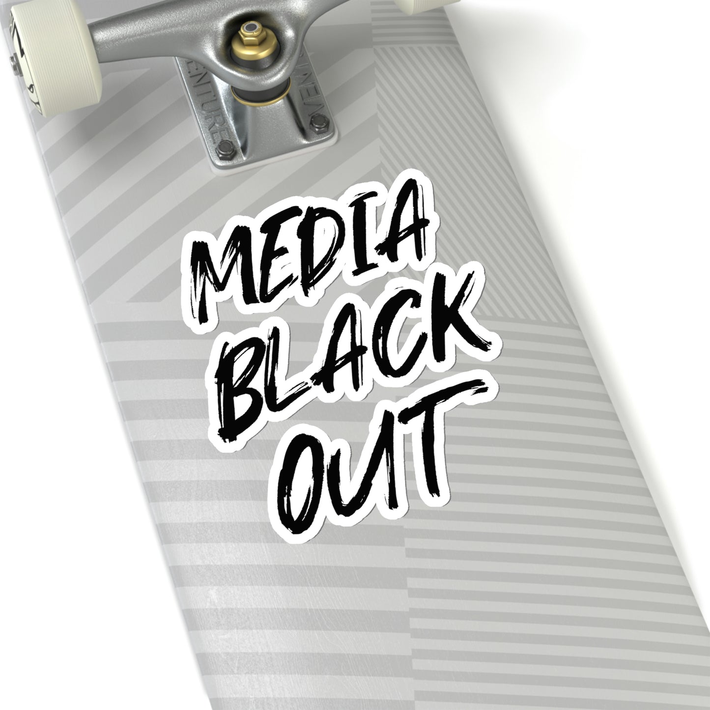 Media Black Out Kiss-Cut Stickers