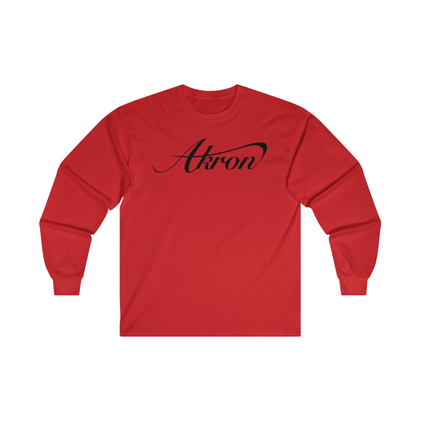 Akron Script Ultra Cotton Long Sleeve Tee