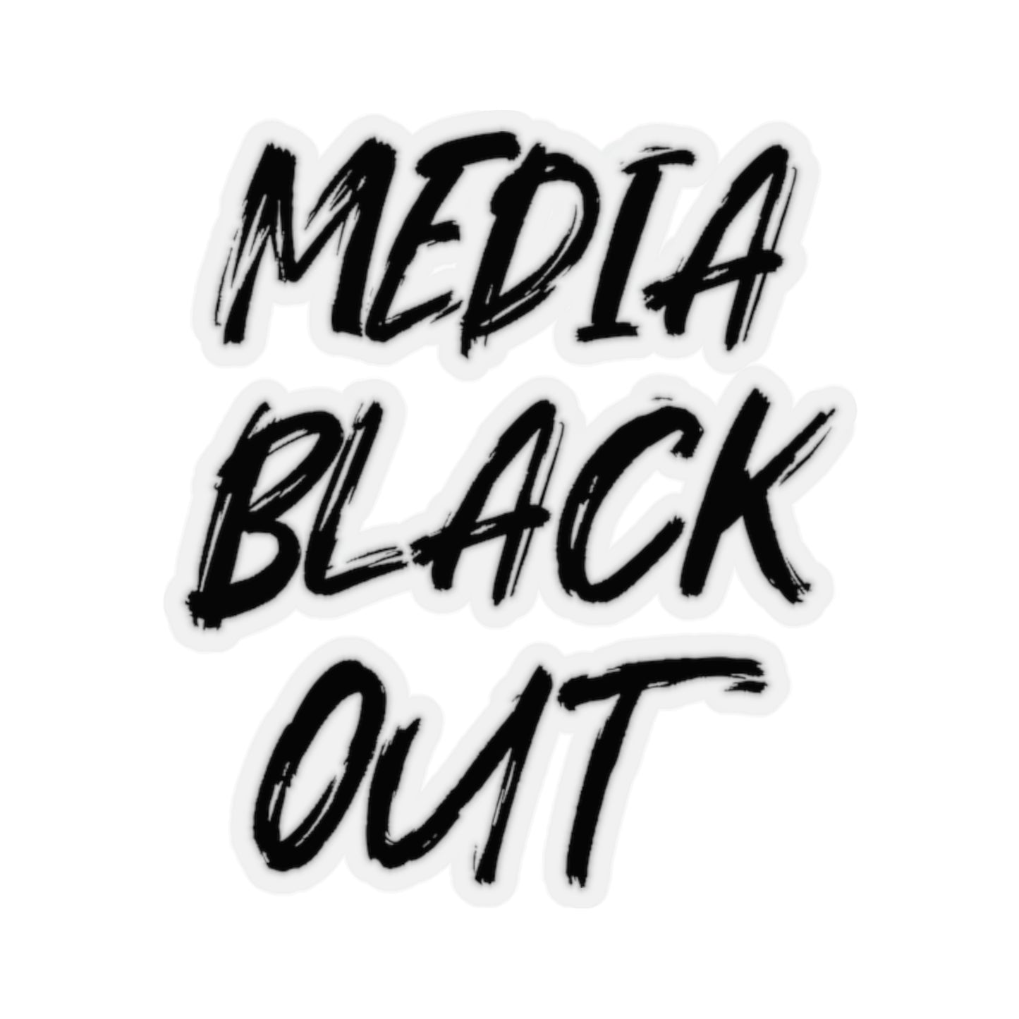 Media Black Out Kiss-Cut Stickers