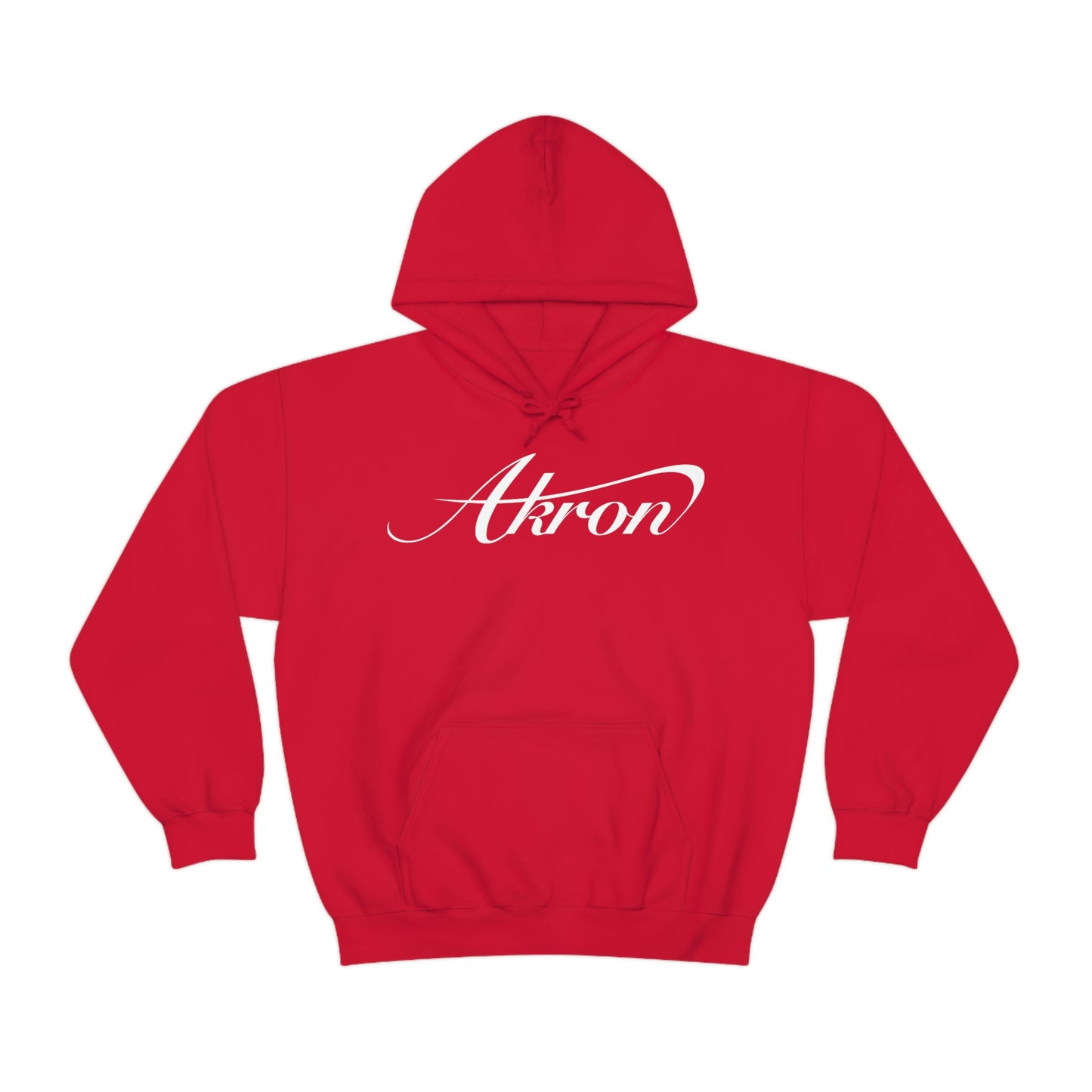 Akron City Script Logo Unisex Heavy Blend™ Hooded Sweatshirt