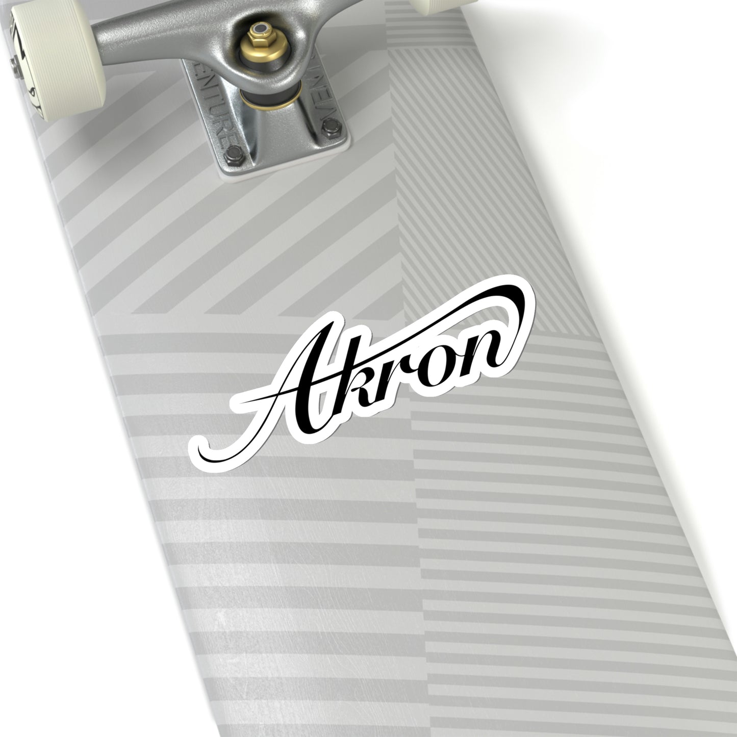 Akron Script Kiss-Cut Stickers
