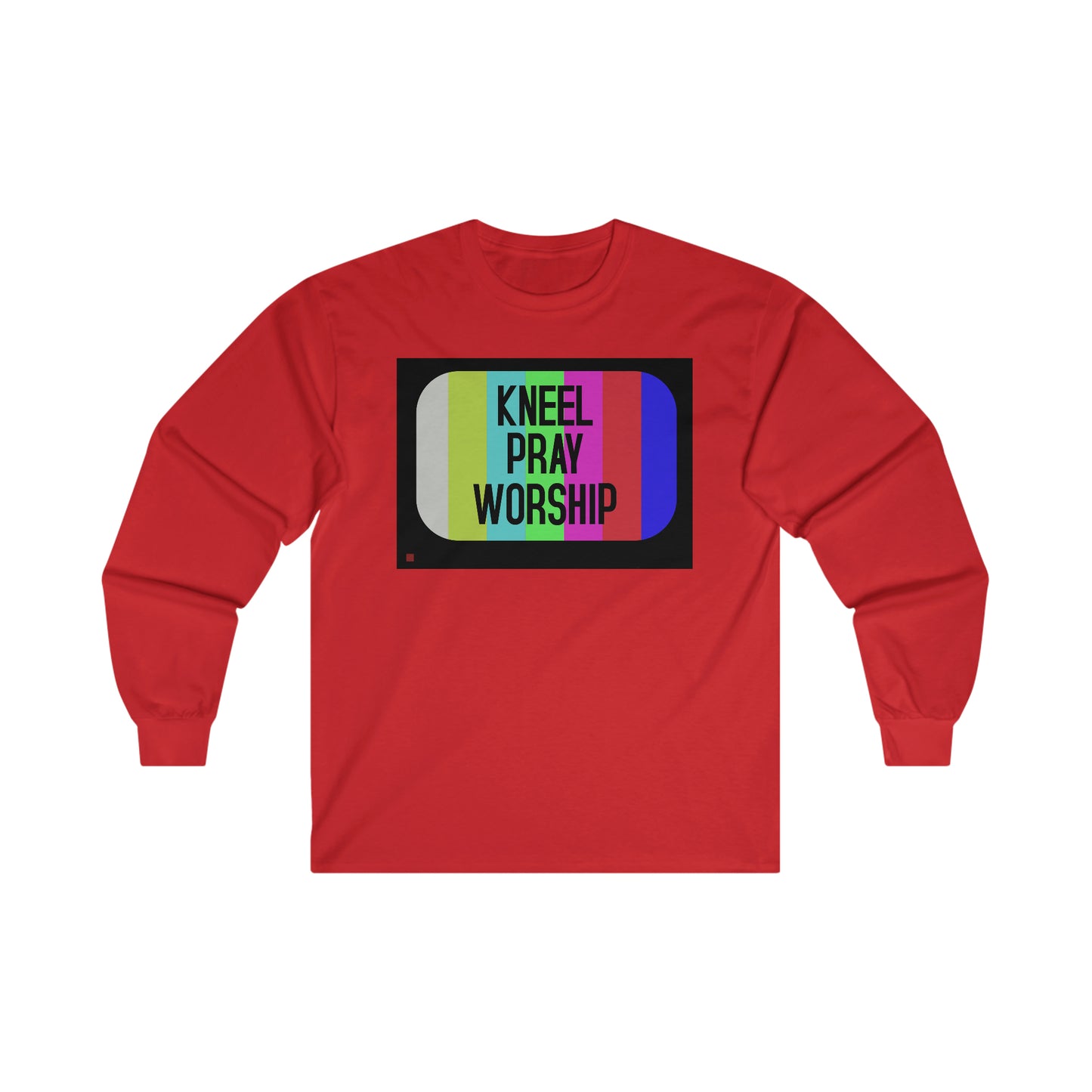 Kneel Worship Pray Ultra Cotton Long Sleeve Tee