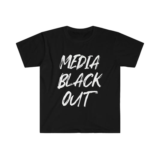 Media Black Out Unisex Softstyle T-Shirt