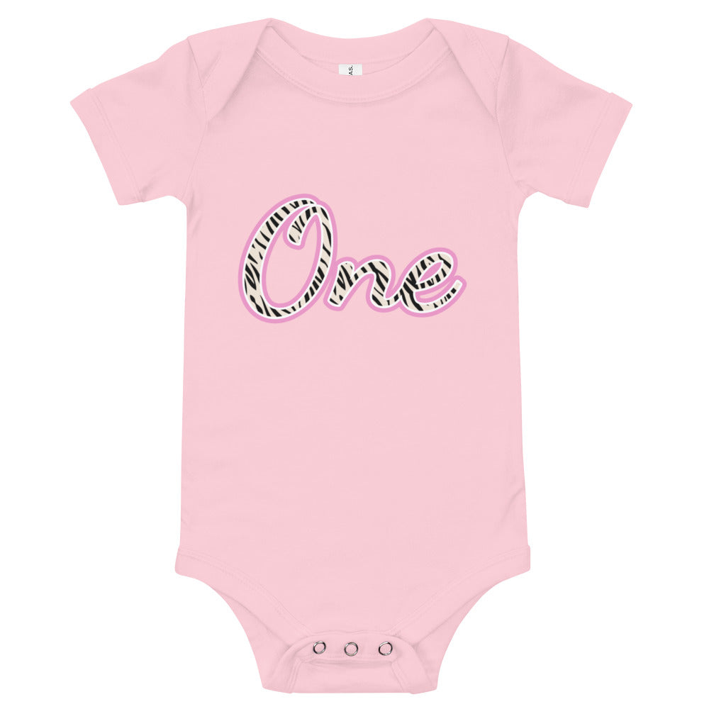 One Zebra Baby short sleeve one piece