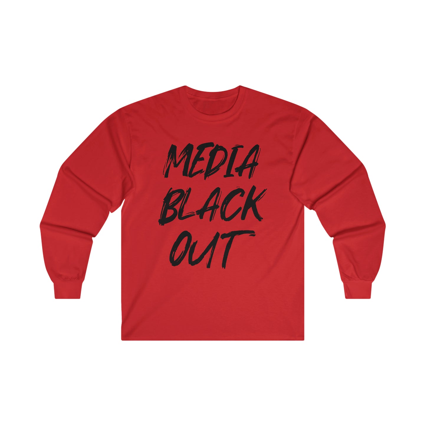 Media Black Out Ultra Cotton Long Sleeve Tee