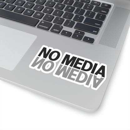 No Media Mirror Kiss-Cut Stickers
