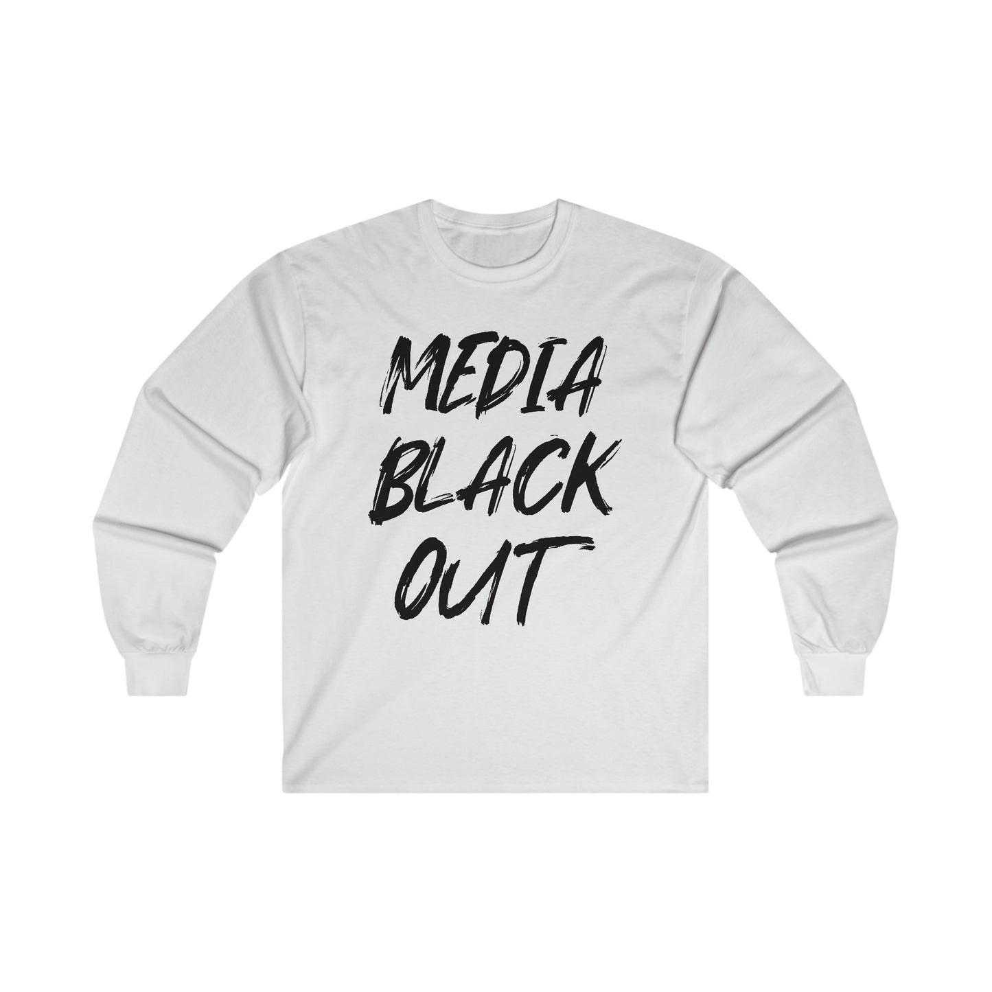 Media Black Out Ultra Cotton Long Sleeve Tee