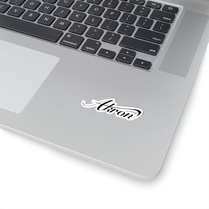 Akron Script Kiss-Cut Stickers