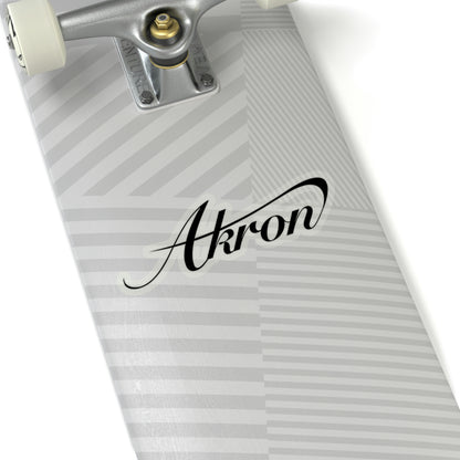 Akron Script Kiss-Cut Stickers