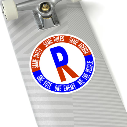 One Party Kiss-Cut Stickers
