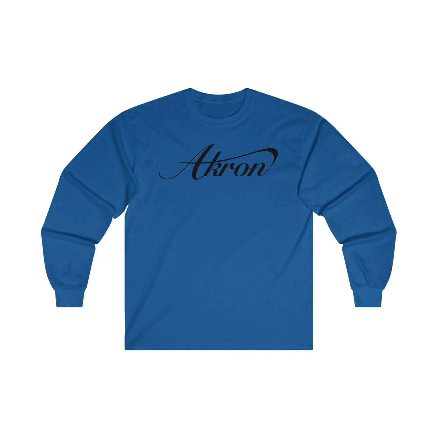Akron Script Ultra Cotton Long Sleeve Tee