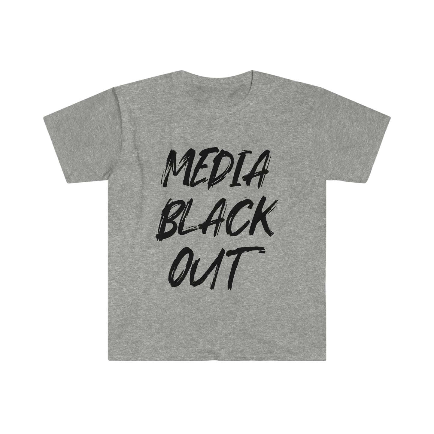 Media Black Out Unisex Softstyle T-Shirt