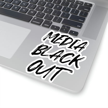 Media Black Out Kiss-Cut Stickers