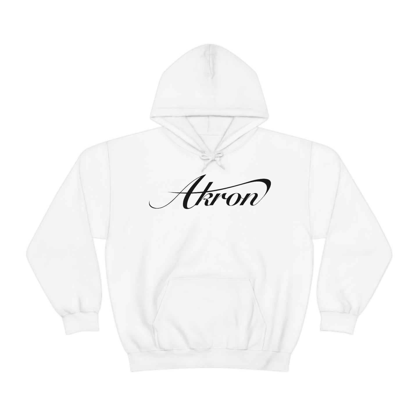 Akron City Script Logo Unisex Heavy Blend™ Hooded Sweatshirt