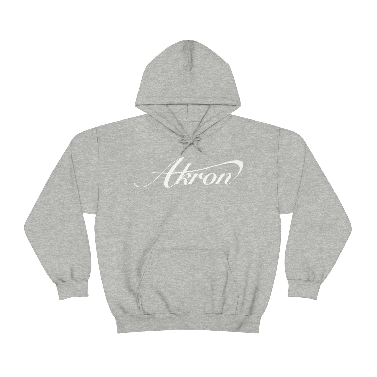 Akron City Script Logo Unisex Heavy Blend™ Hooded Sweatshirt