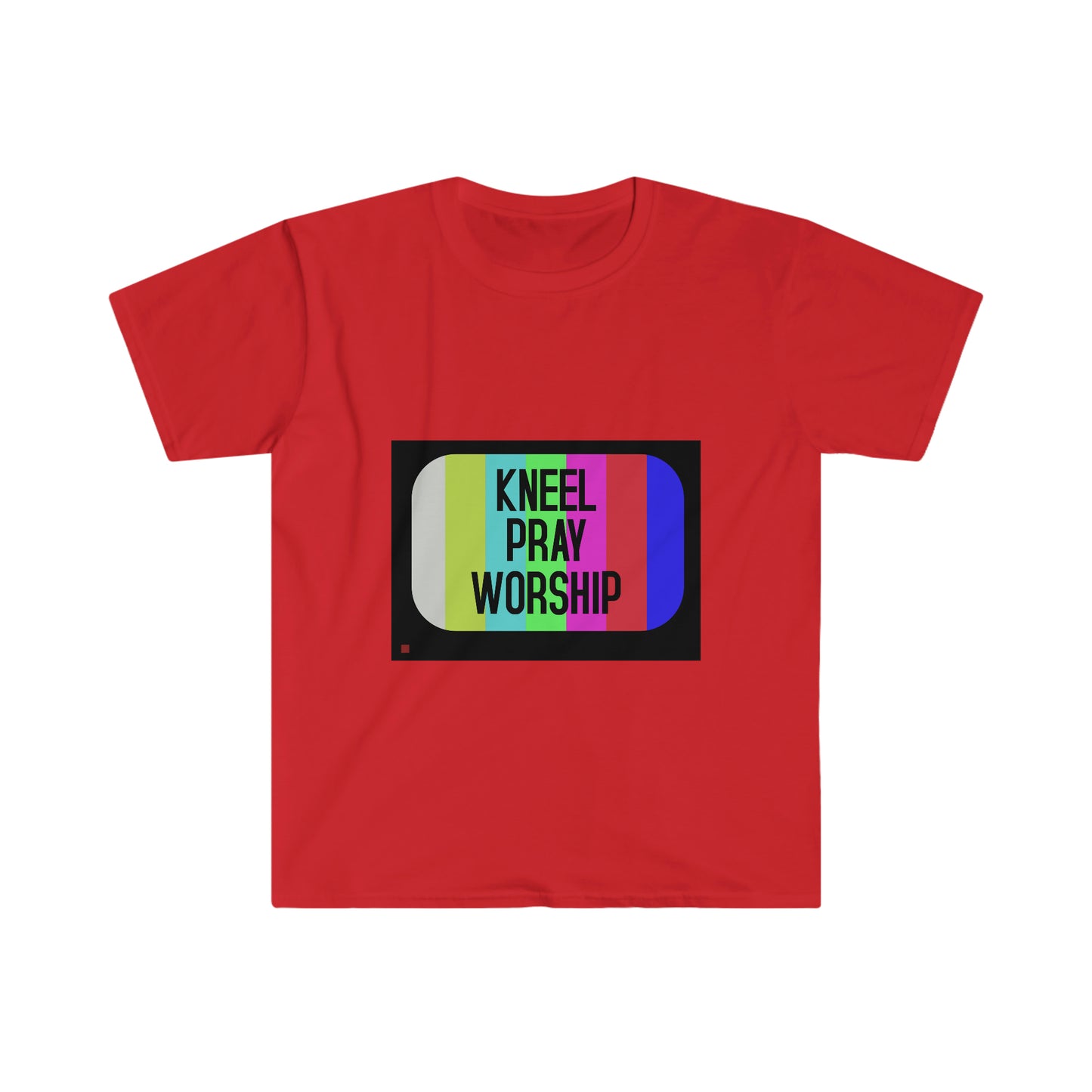 Kneel Pray Worship Unisex Softstyle T-Shirt