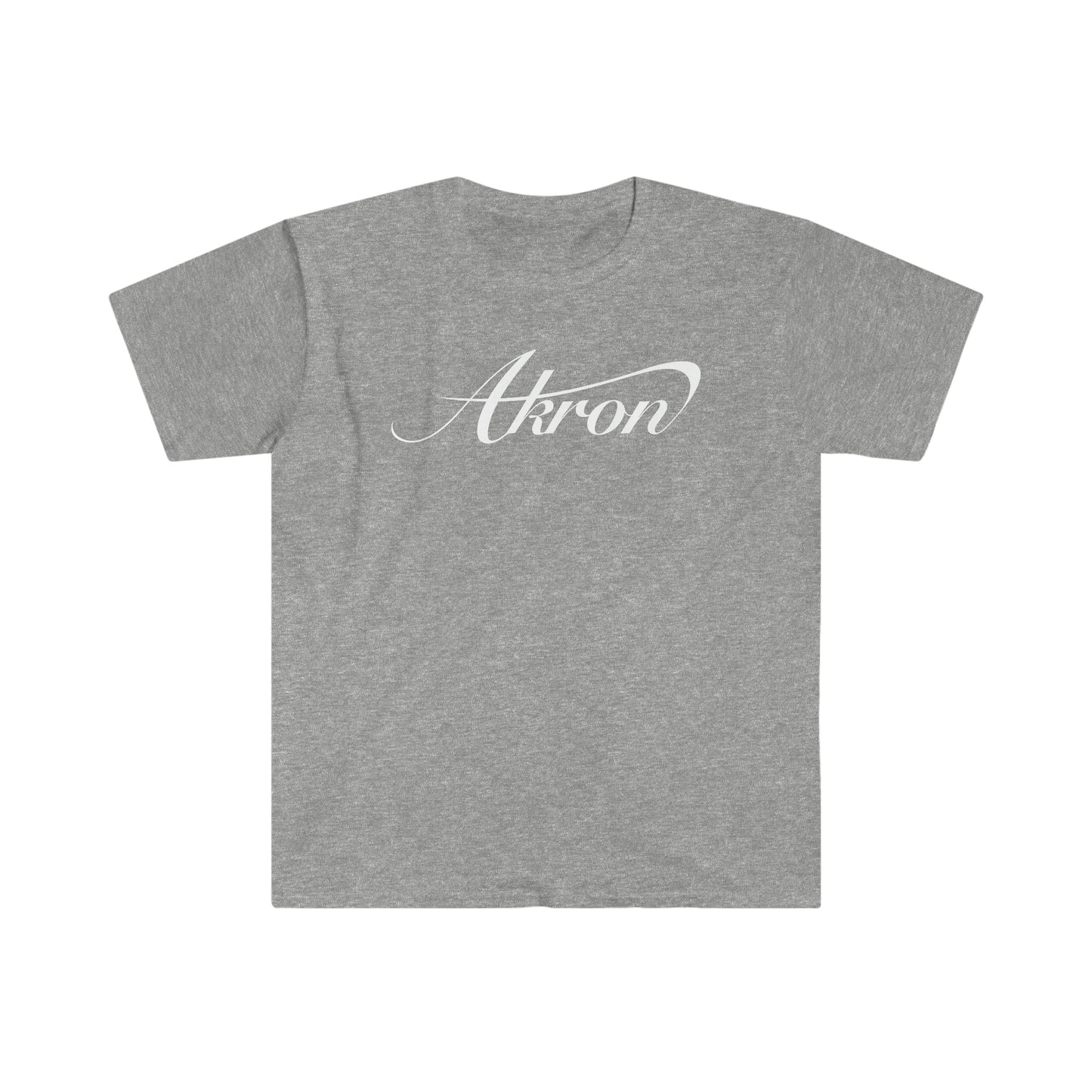 Akron City Script Logo Unisex soft-style T-Shirt