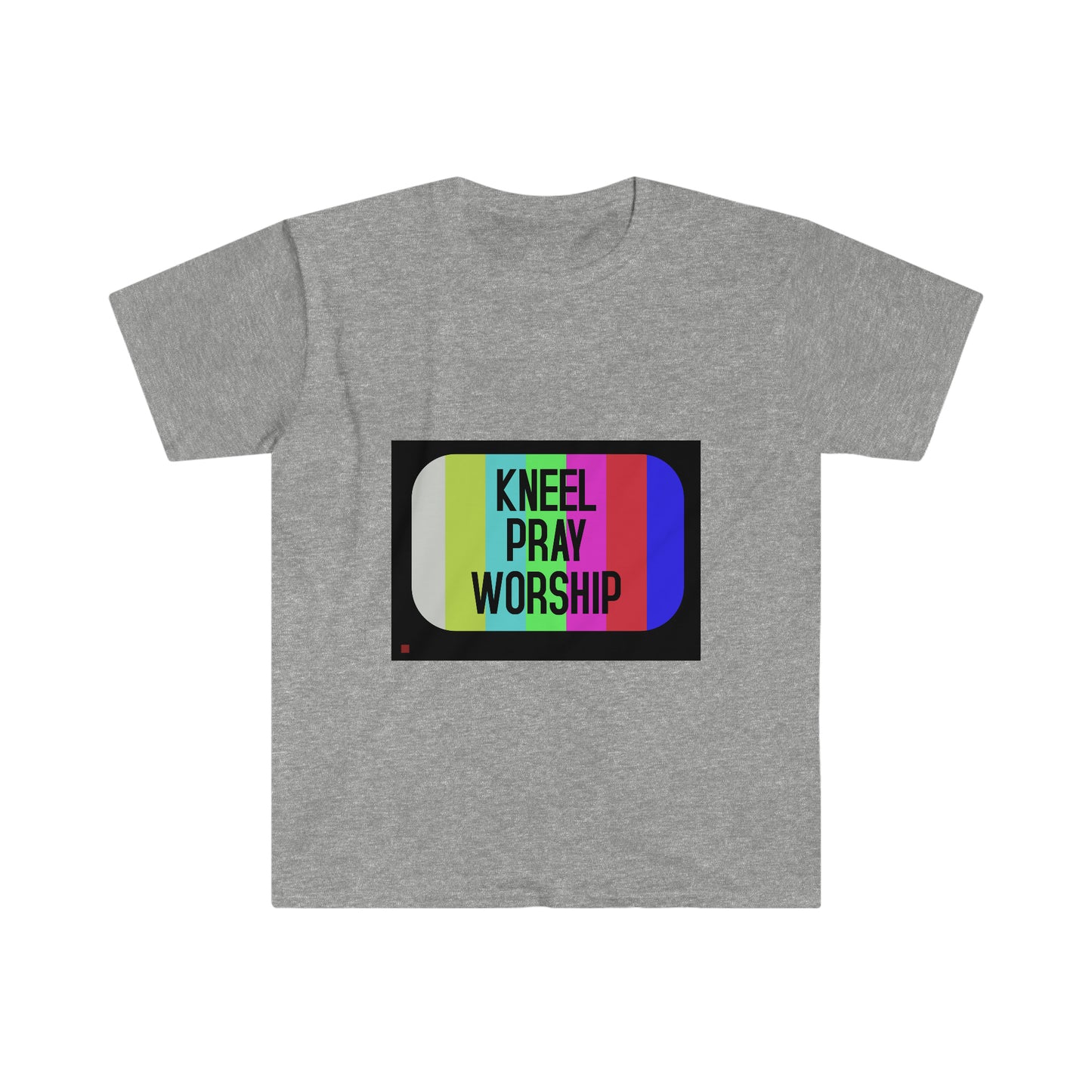 Kneel Pray Worship Unisex Softstyle T-Shirt