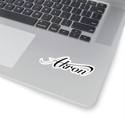 Akron Script Kiss-Cut Stickers