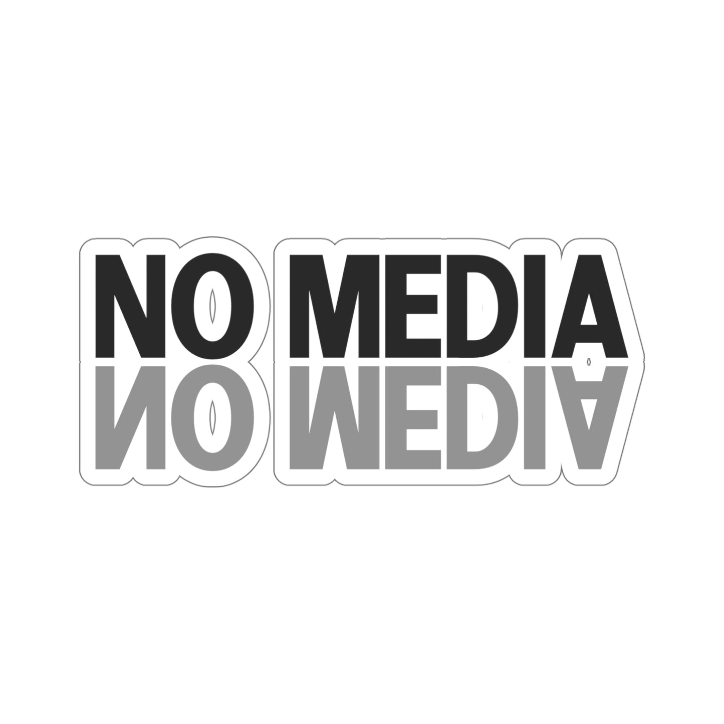 No Media Mirror Kiss-Cut Stickers