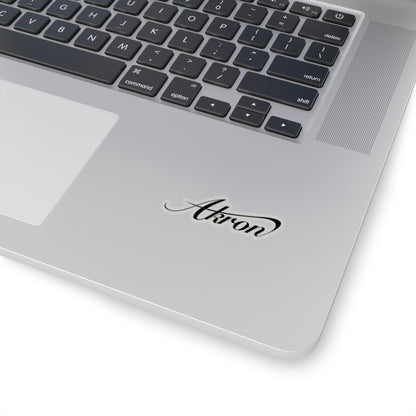 Akron Script Kiss-Cut Stickers
