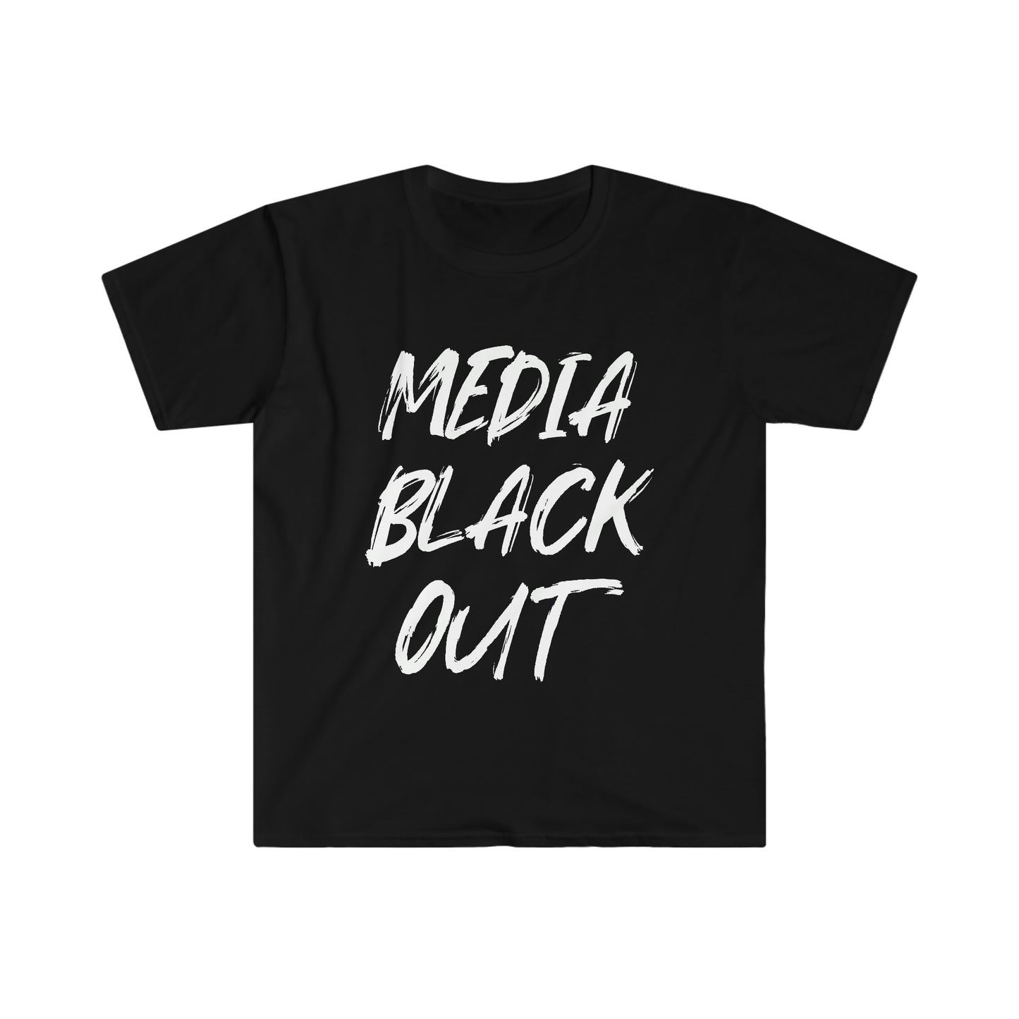Media Black Out Unisex Softstyle T-Shirt