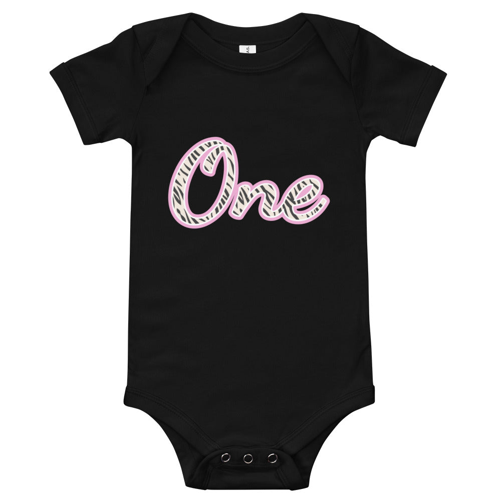 One Zebra Baby short sleeve one piece