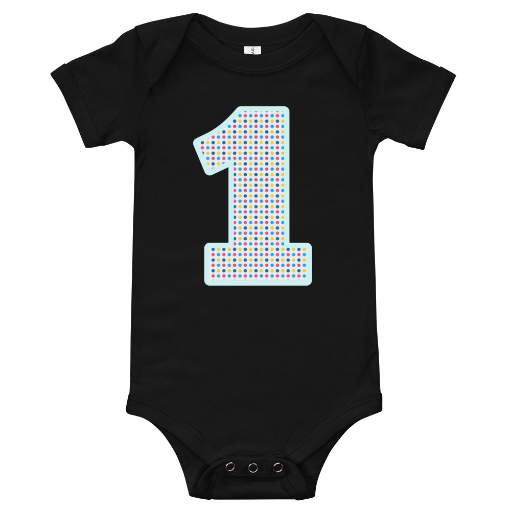 One Polka Dot Baby short sleeve one piece