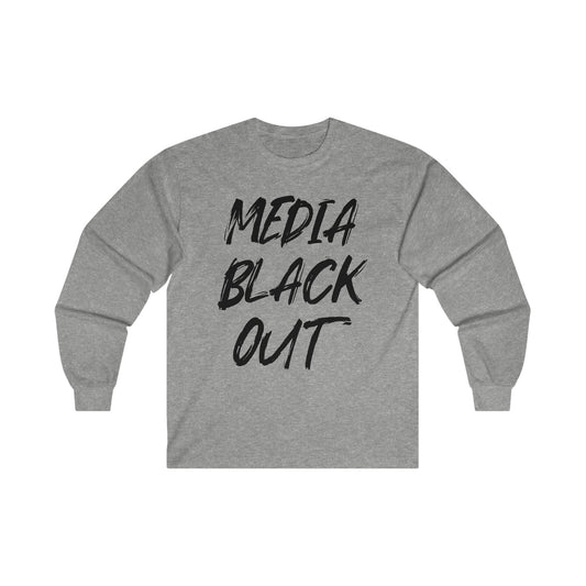 Media Black Out Ultra Cotton Long Sleeve Tee
