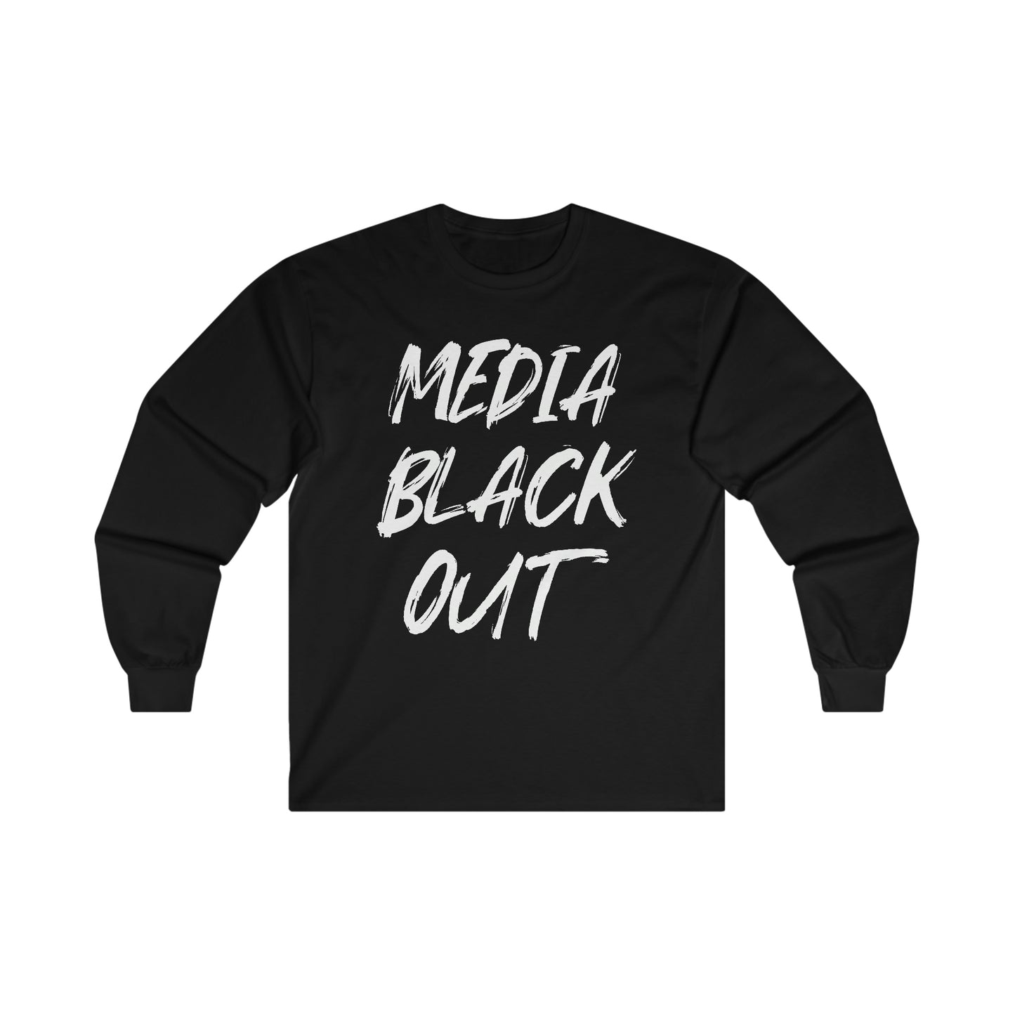 Media Black Out Ultra Cotton Long Sleeve Tee